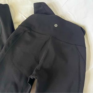 Lululemon Ribbed Cropped Black Leggings Size 4